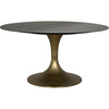 Primary vendor image of Noir Herno Table, Steel w/ Brass Finished Base, 59"