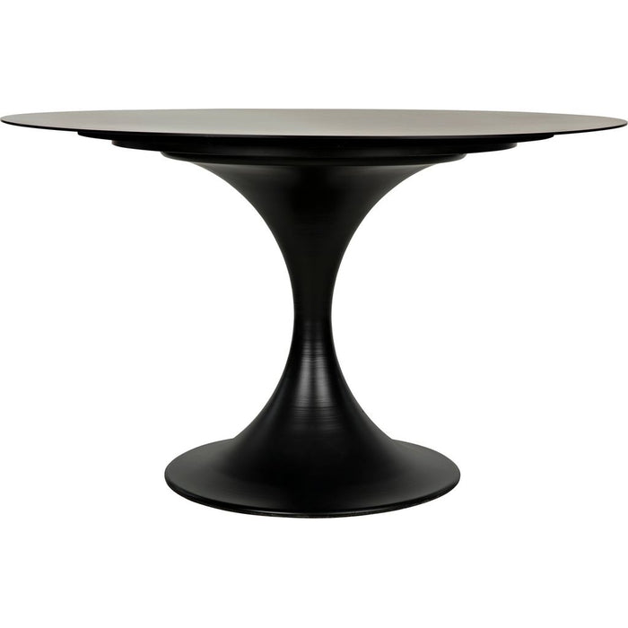 Noir Herno Table, 48", Black Steel