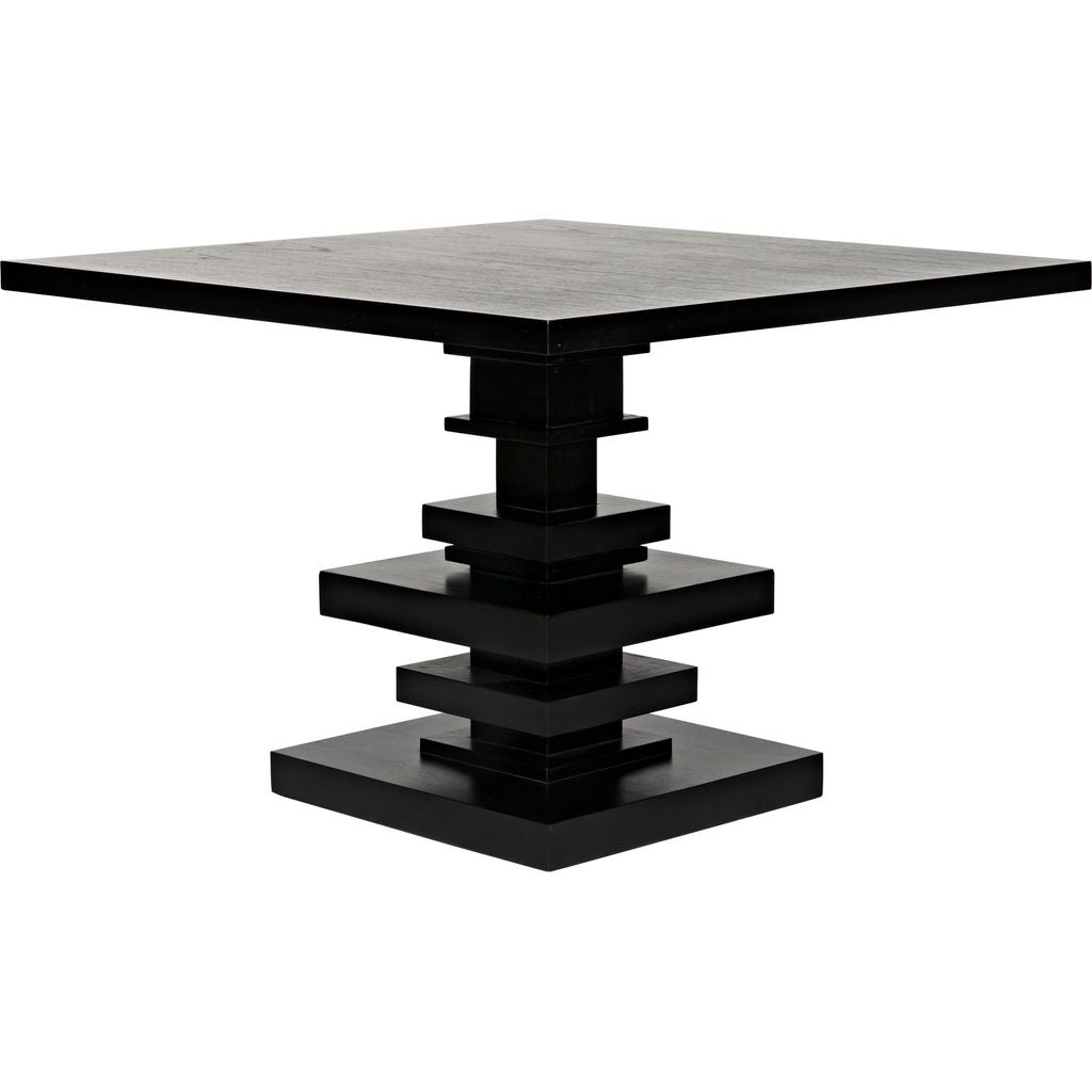 Primary vendor image of Noir Corum Square Table, Hand Rubbed Black - Mahogany & Veneer, 42"