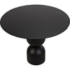 Noir Wanda Dining Table, Black Steel, 39.5"