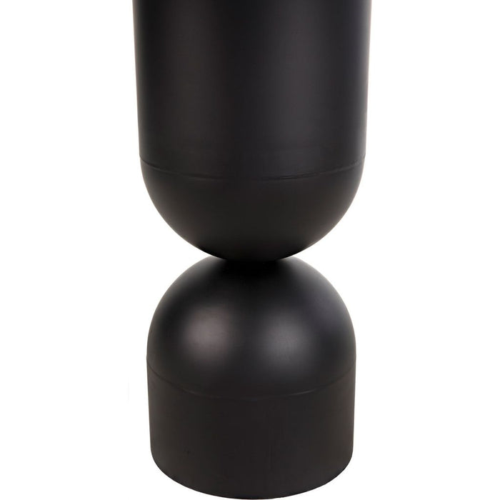 Noir Wanda Dining Table, Black Steel, 39.5"