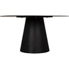 Noir Vesuvius Dining Table, Black Steel, 59"