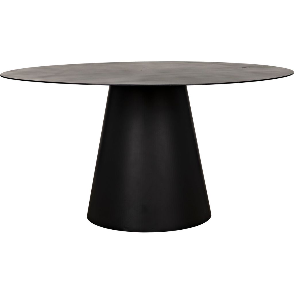 Primary vendor image of Noir Vesuvius Dining Table, Black Steel, 59"