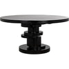 Noir Hugo Dining Table, Hand Rubbed Black - Mahogany & Veneer, 60"