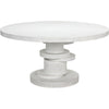 Noir Hugo Dining Table 60",  White Wash - Mahogany & Veneer