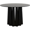 Noir Column Dining Table, Black Steel, 44"