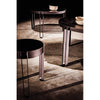 Noir Marcellus Dining Table, 63", Black Metal - Industrial Steel