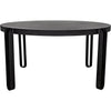 Noir Marcellus Dining Table, 63", Black Metal - Industrial Steel