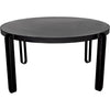 Noir Marcellus Dining Table, 63", Black Metal - Industrial Steel