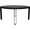 Noir Marcellus Dining Table, 63", Black Metal - Industrial Steel