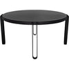 Noir Marcellus Dining Table, 63", Black Metal - Industrial Steel