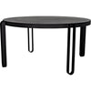 Noir Marcellus Dining Table, 63", Black Metal - Industrial Steel