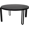 Noir Marcellus Dining Table, 63", Black Metal - Industrial Steel