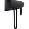 Noir Marcellus Dining Table, 63", Black Metal - Industrial Steel