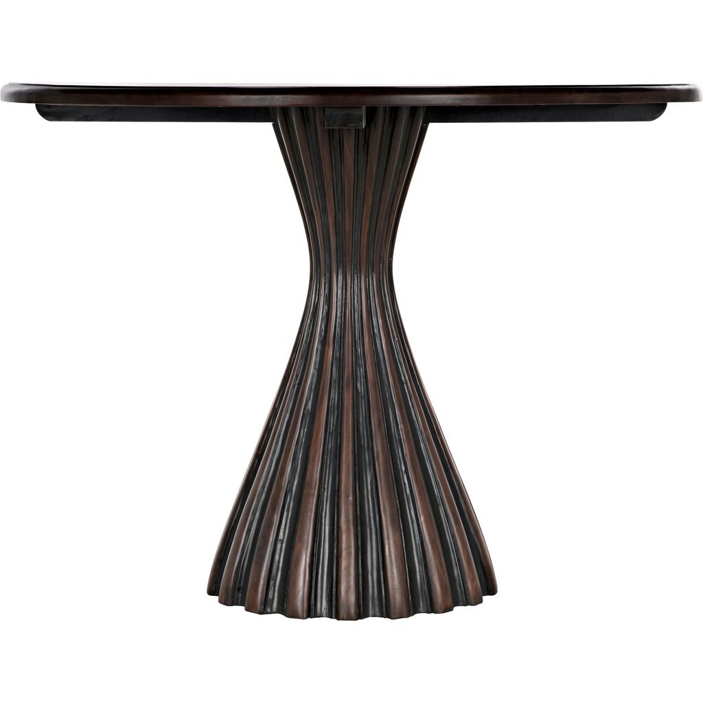 Noir Osiris Dining Table, Pale Rubbed w/ Light Brown Trim, 41"