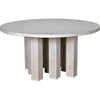 Noir Resistance Dining Table, White Wash - Mahogany, 60"