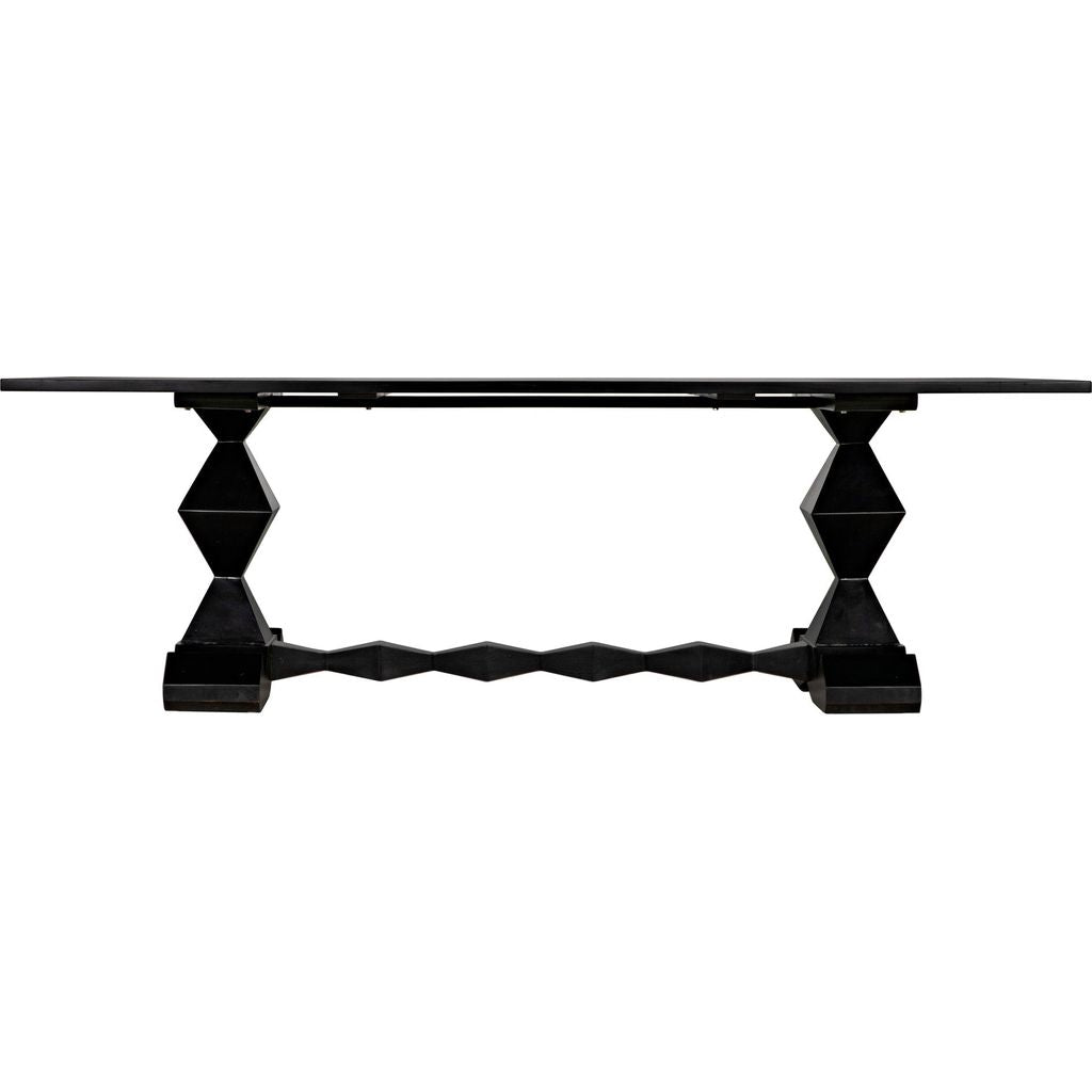 Noir Madeira Dining Table, Hand Rubbed Black - Mahogany, 40"