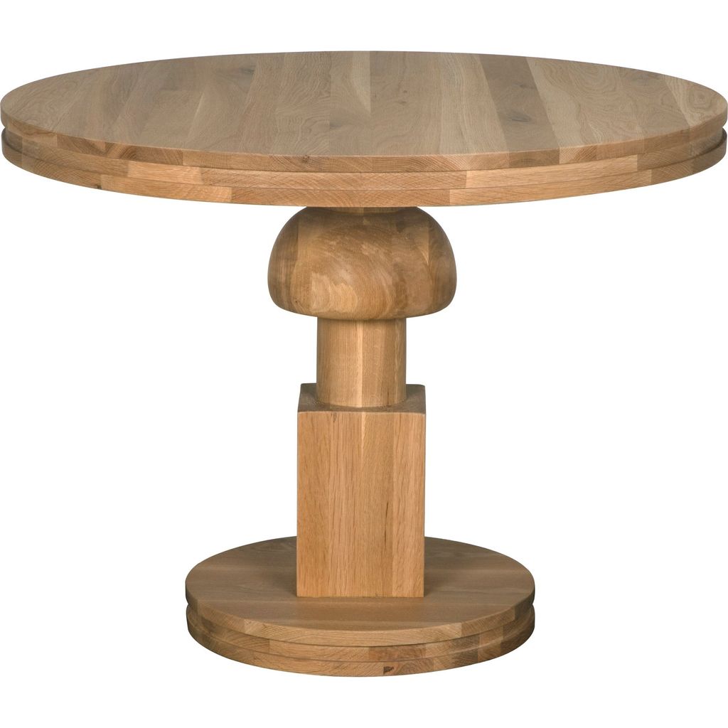 Noir Baron Table, White Oak, 40"