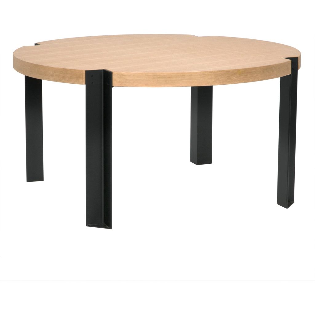 Primary vendor image of Noir Corso Dining Table - White Oak, Industrial Steel, & Veneer, 60"