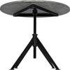 Noir Matilo Adjustable Table - Industrial Steel & Night Snow Marble, 30"