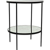 Primary vendor image of Noir Anna Side Table, Black Steel w/ Antiqued Mirror, 25"