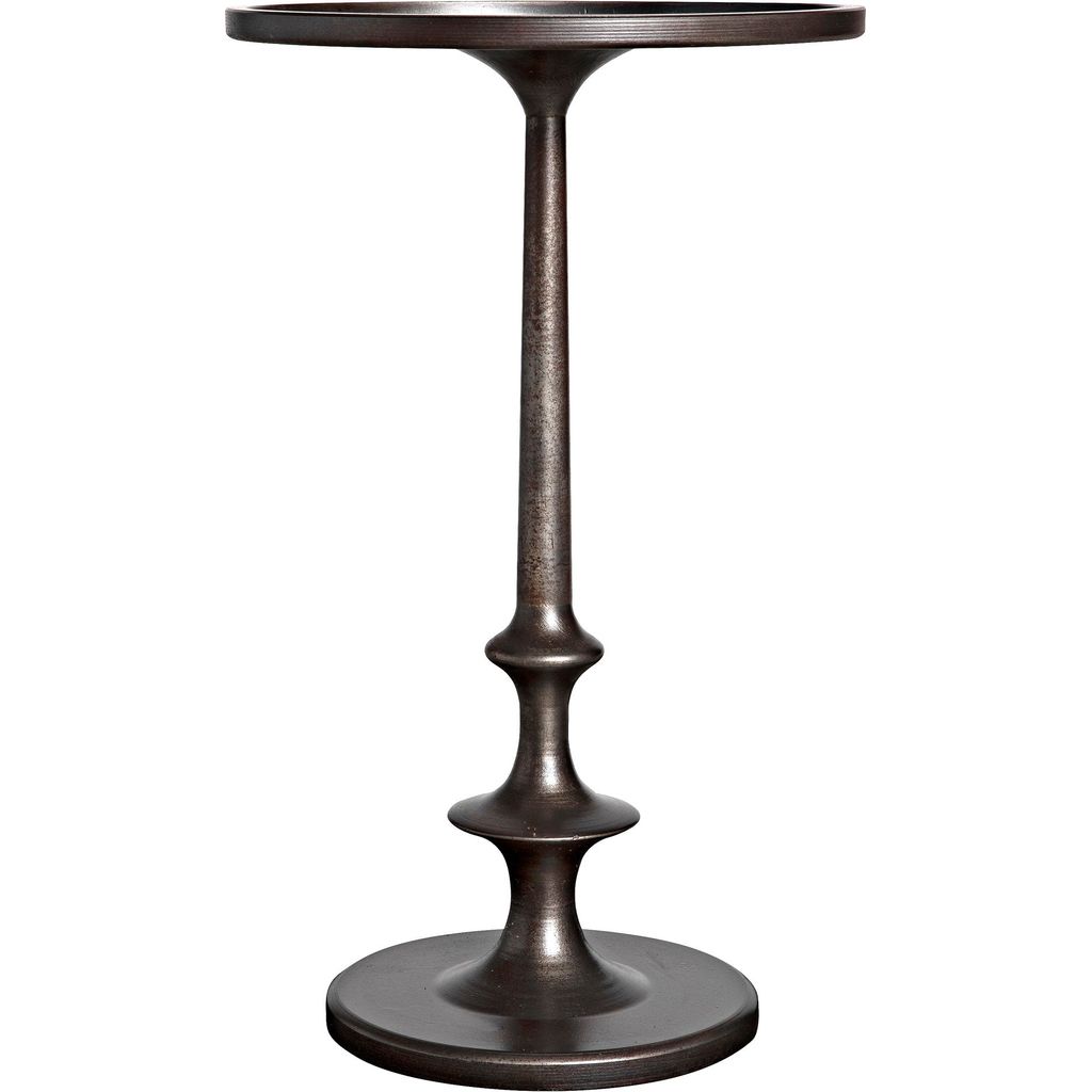 Noir Terni Side Table, Cast Iron, 12"