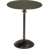 Noir Felix Side Table, Gun Metal Finish - Industrial Steel, 16"