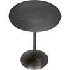 Noir Felix Side Table, Gun Metal Finish - Industrial Steel, 16"