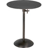 Noir Felix Side Table, Gun Metal Finish - Industrial Steel, 16"