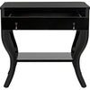 Noir Weldon Side Table, Distressed Black - Birch & Veneer, 20"