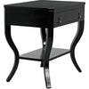 Noir Weldon Side Table, Distressed Black - Birch & Veneer, 20"