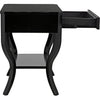 Noir Weldon Side Table, Distressed Black - Birch & Veneer, 20"