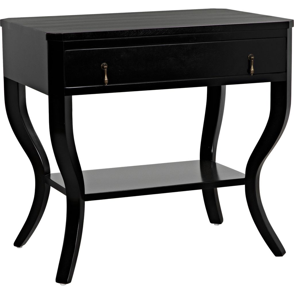 Primary vendor image of Noir Weldon Side Table, Distressed Black - Birch & Veneer, 20"