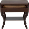 Noir Weldon Side Table, Distressed Brown - Birch & Veneer, 20"