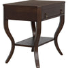 Noir Weldon Side Table, Distressed Brown - Birch & Veneer, 20"