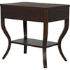 Noir Weldon Side Table, Distressed Brown - Birch & Veneer, 20"