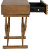 Noir Zanta Side Table, Saddle Brown - Mahogany & Veneer, 18"