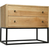 Primary vendor image of Noir Downtown Side Table, Elm & Black Steel, 18"