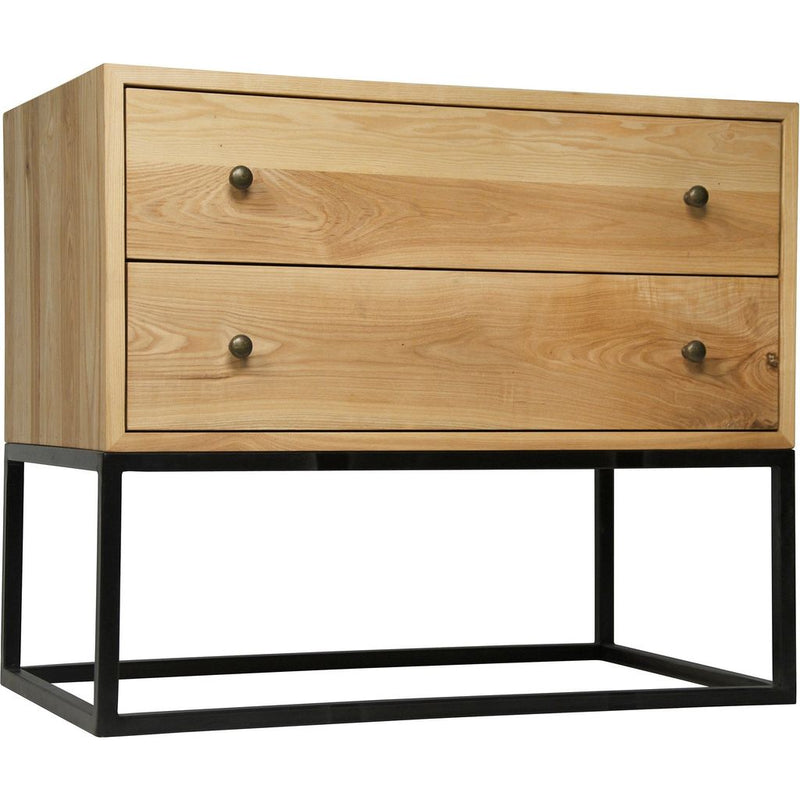 Primary vendor image of Noir Downtown Side Table, Elm & Black Steel, 18