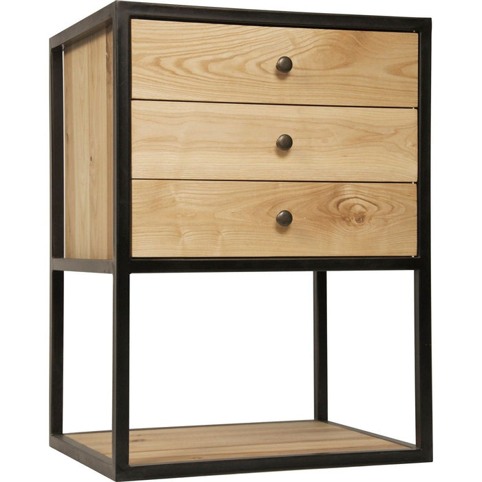 Primary vendor image of Noir Pearce Side Table, Elm & Black Steel, 16"