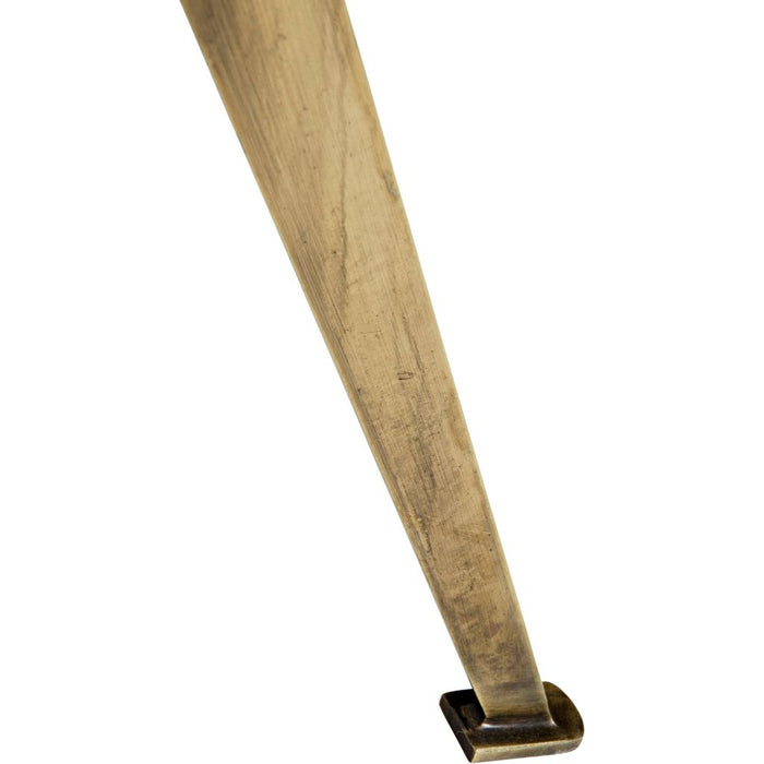 Noir Edith Adjustable Side Table, Small - Industrial Steel & Bianco Crown Marble, 20.5"