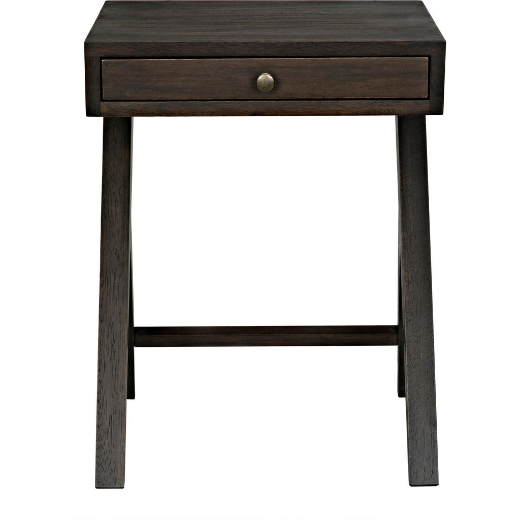 Noir Peter Side Table, Ebony Walnut, 14"