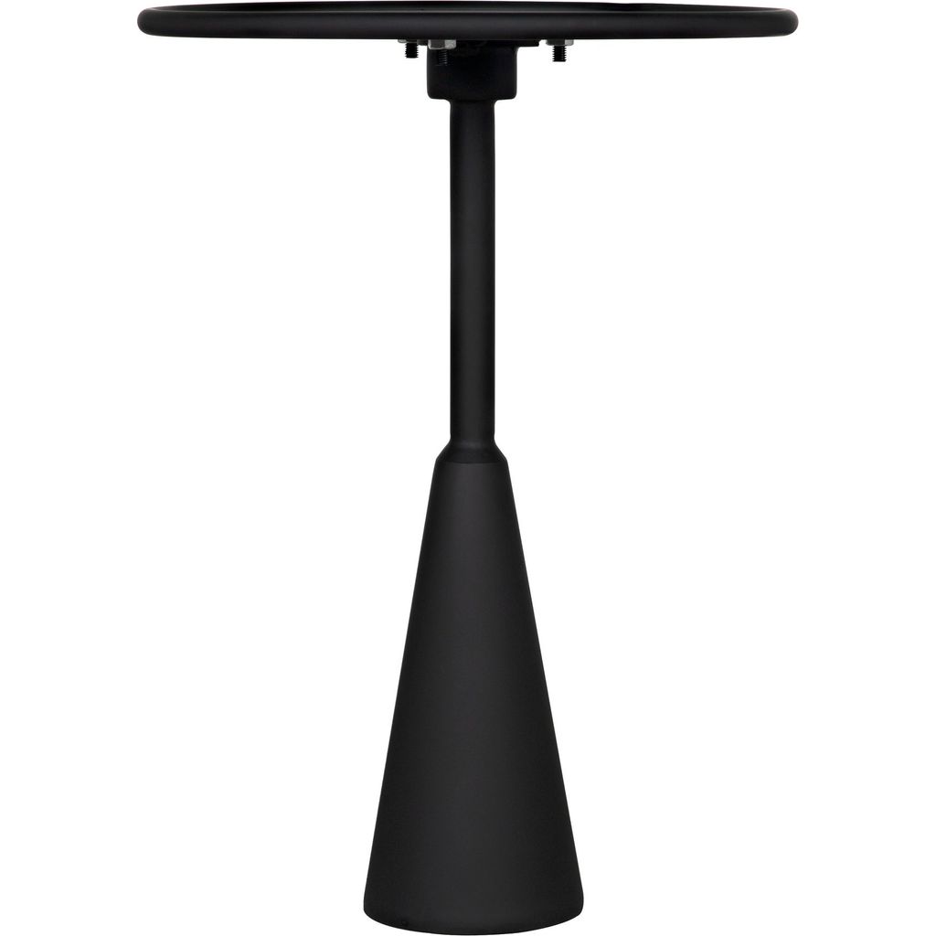 Noir Hiro Side Table, Black Steel, 17"