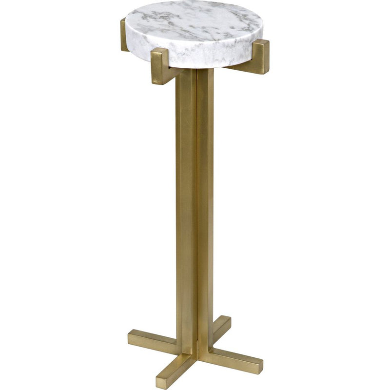 Primary vendor image of Noir Sardo Side Table - Industrial Steel & Bianco Crown Marble, 8