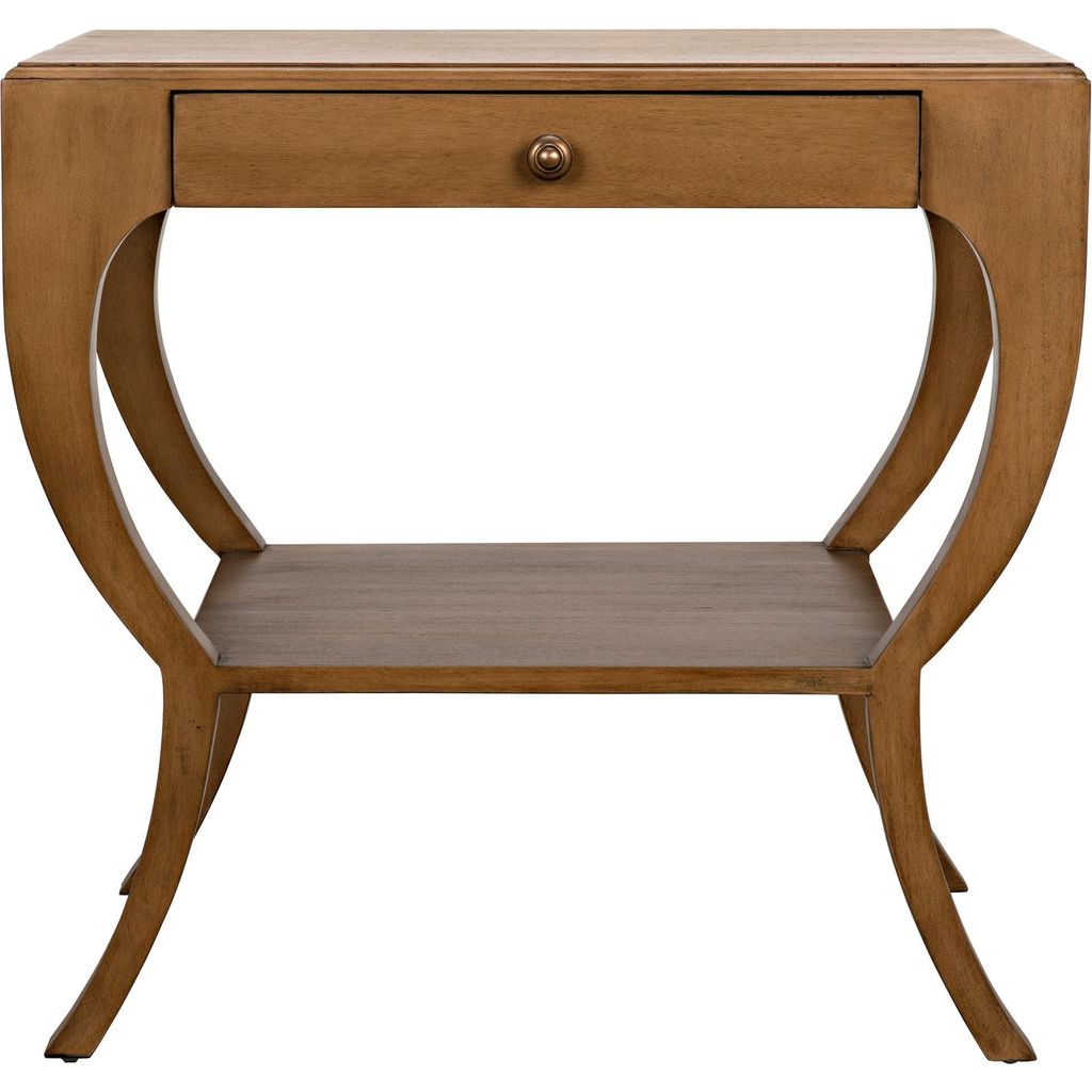 Primary vendor image of Noir Maude Side Table, Saddle Brown - Mahogany & Veneer, 20"