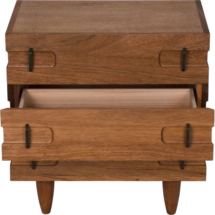 Noir David 32" Side Table, Dark Walnut