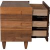 Noir David 32" Side Table, Dark Walnut