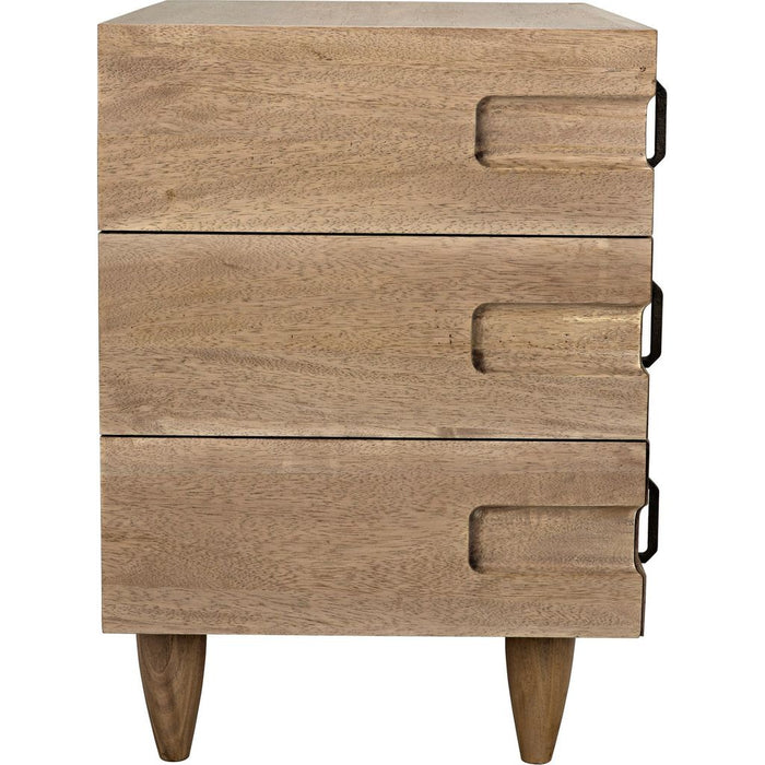 Noir David 32" Side Table, Washed Walnut