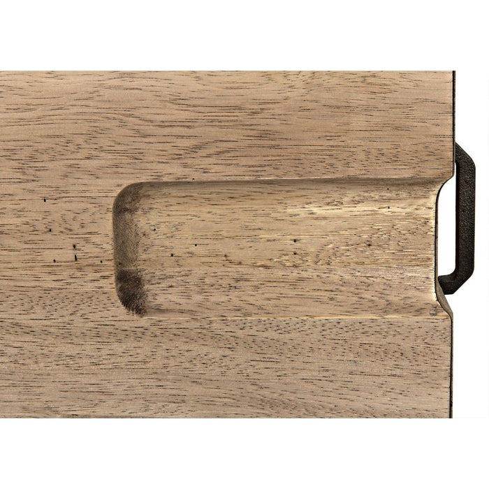 Noir David 32" Side Table, Washed Walnut