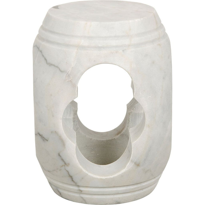 Primary vendor image of Noir Legend Side Table/Stool - Bianco Crown Marble, 13.5"